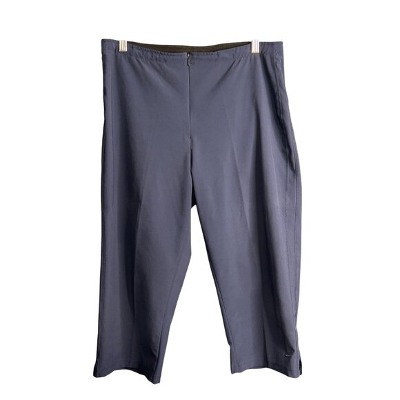 Nike Womens Navy Dri-FIT Crop Pants Size S - Picture 1 of 5